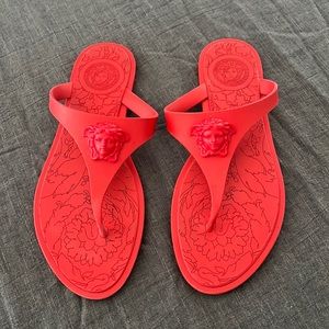 Red Versace sandals